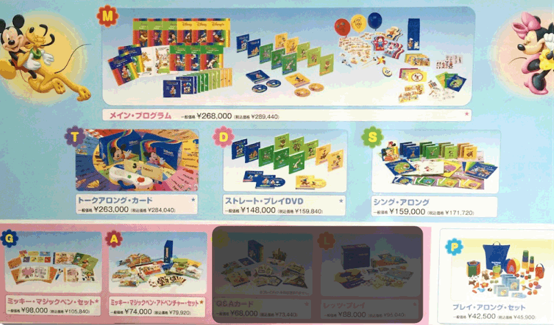 超高品質の販売  メインプログラム込み　ミッキーパッケージ＋G ディズニー英語システム　dwe 知育玩具